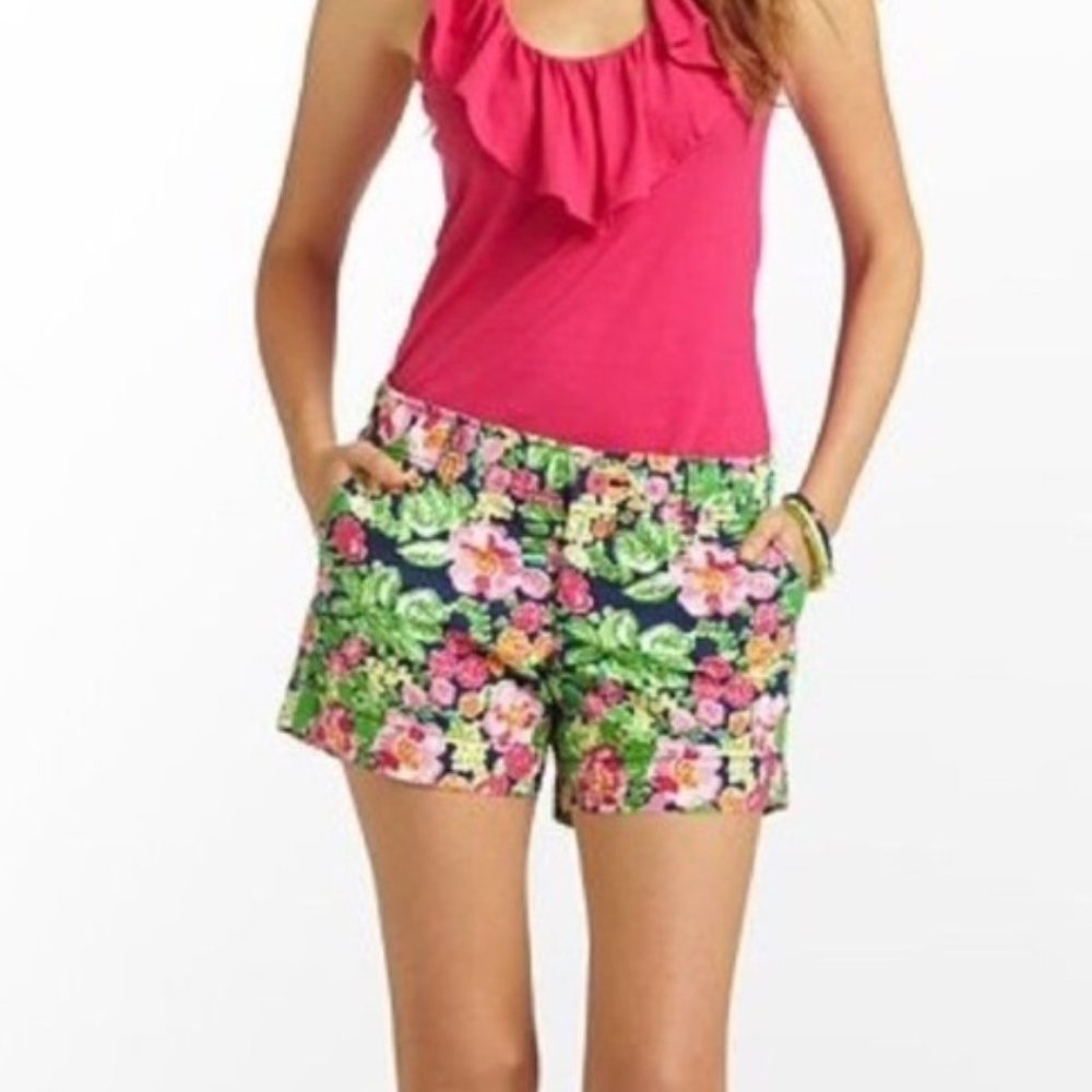 Lilly Pulitzer Getaway Garden Callahan Spring Pink / Green / Blue Shorts 00